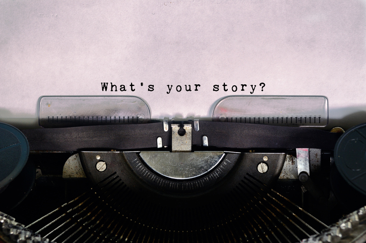 What's Your Story Typed on a Vintage Typewriter