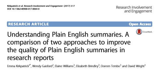 Plain englsih lay summary 2